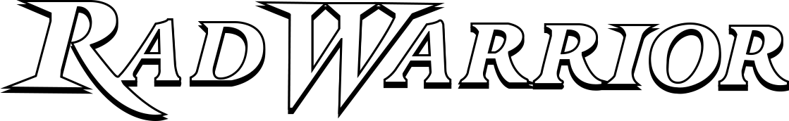 Rad Warrior logo for Commodore 64